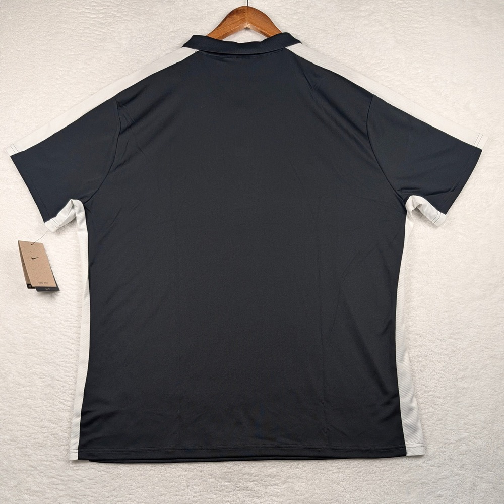 Nike Polo Shirt Mens 3XL Slim Fit Black Dri-FIT Soccer Short Sleeve‎ DR1346-010 - Picture 7 of 8